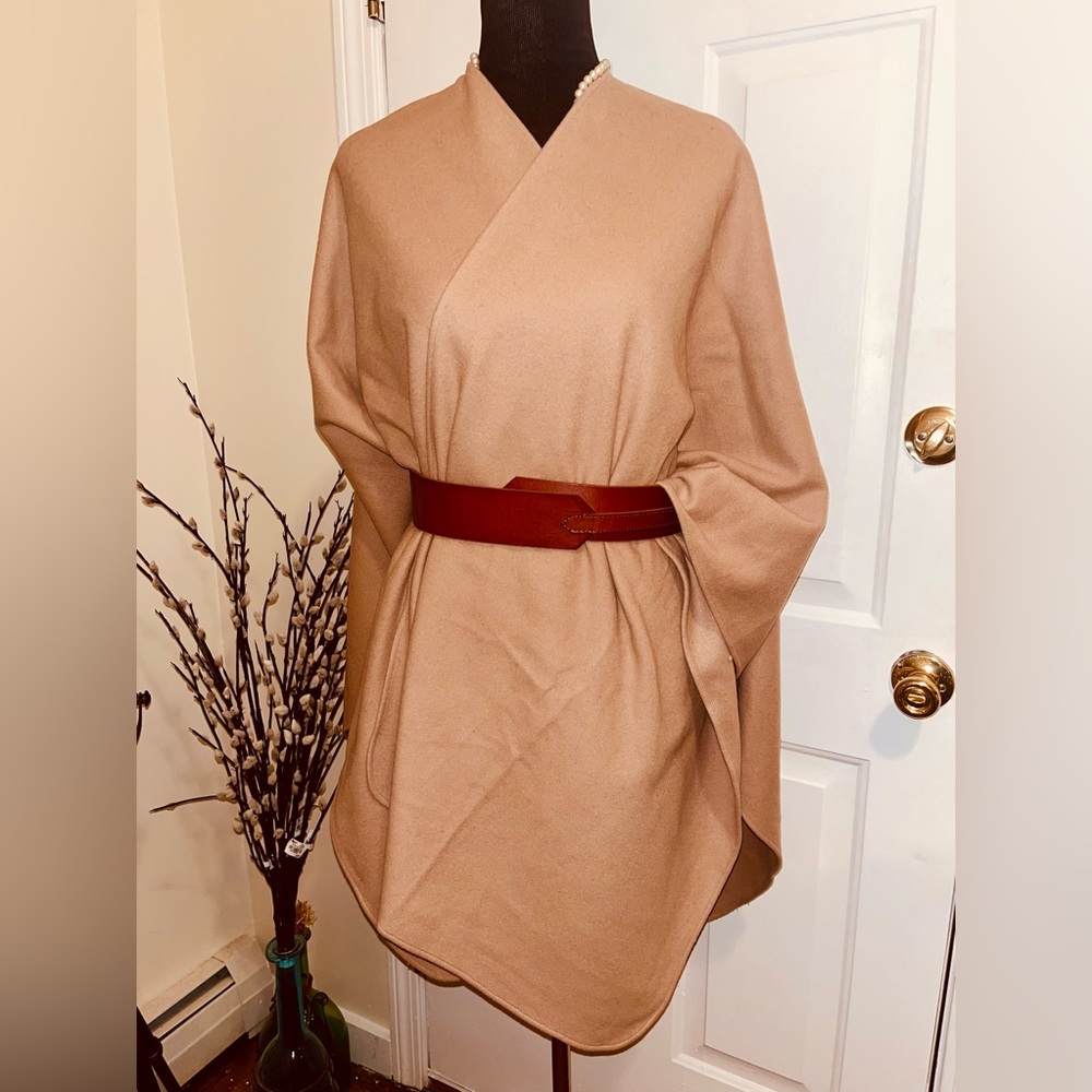 Harve Bernard Wool, Cashmere Nylon blend Shawl/Cape